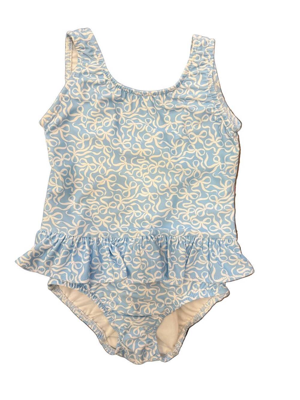 NEW FUNTASIA TOO girls bows ruffle swimsuit in blue
